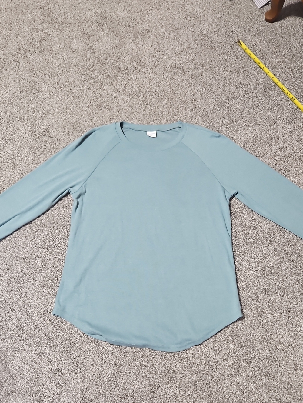 Light Blue Women's Long Sleeve Crewneck Top